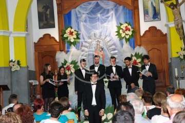 La Virgen de las Nieves estrena himno en el 75 aniversario de la Parroquia de Lomo Magullo (Foto TA)